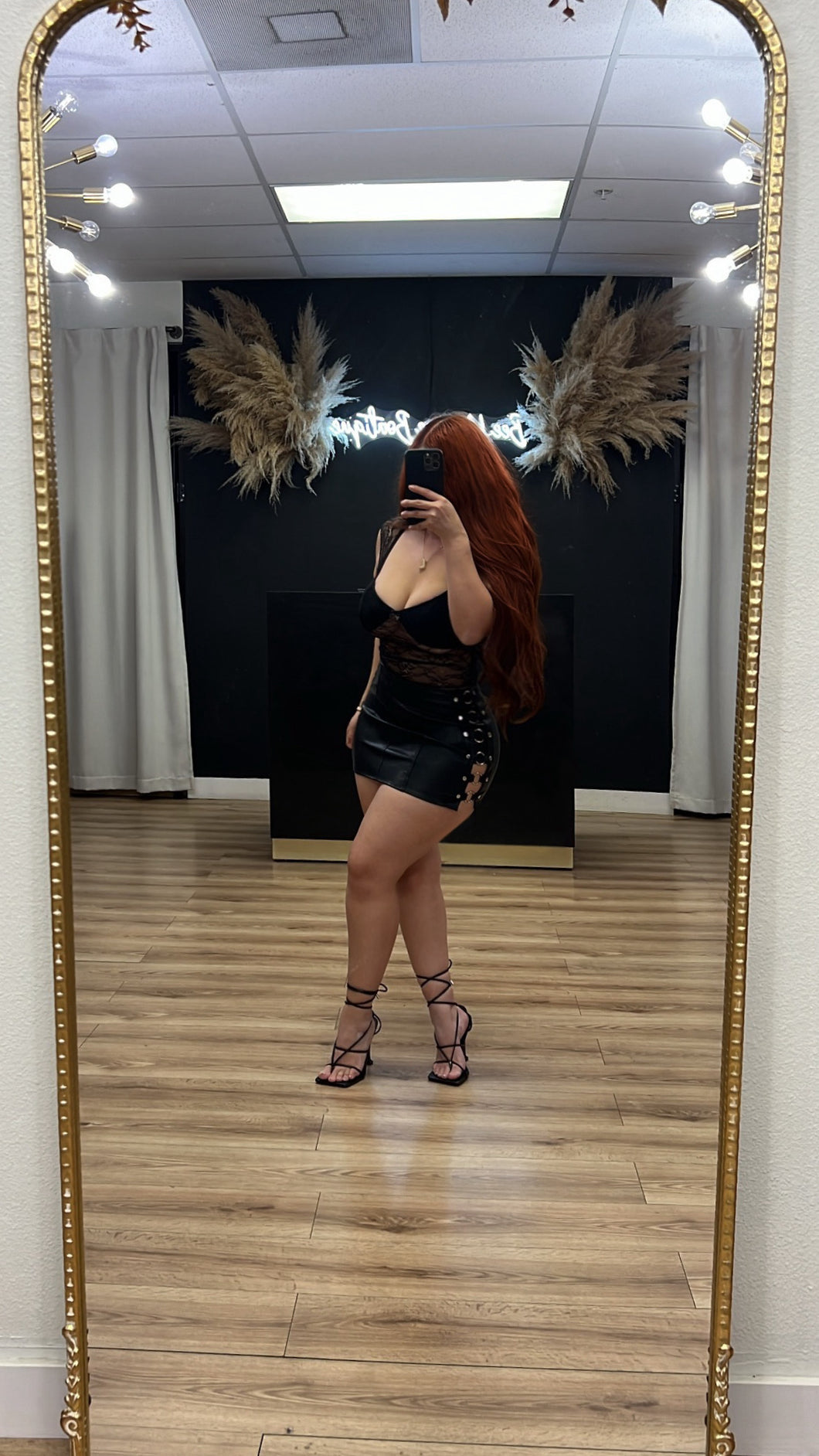 When I’m ready leather skirt - Black