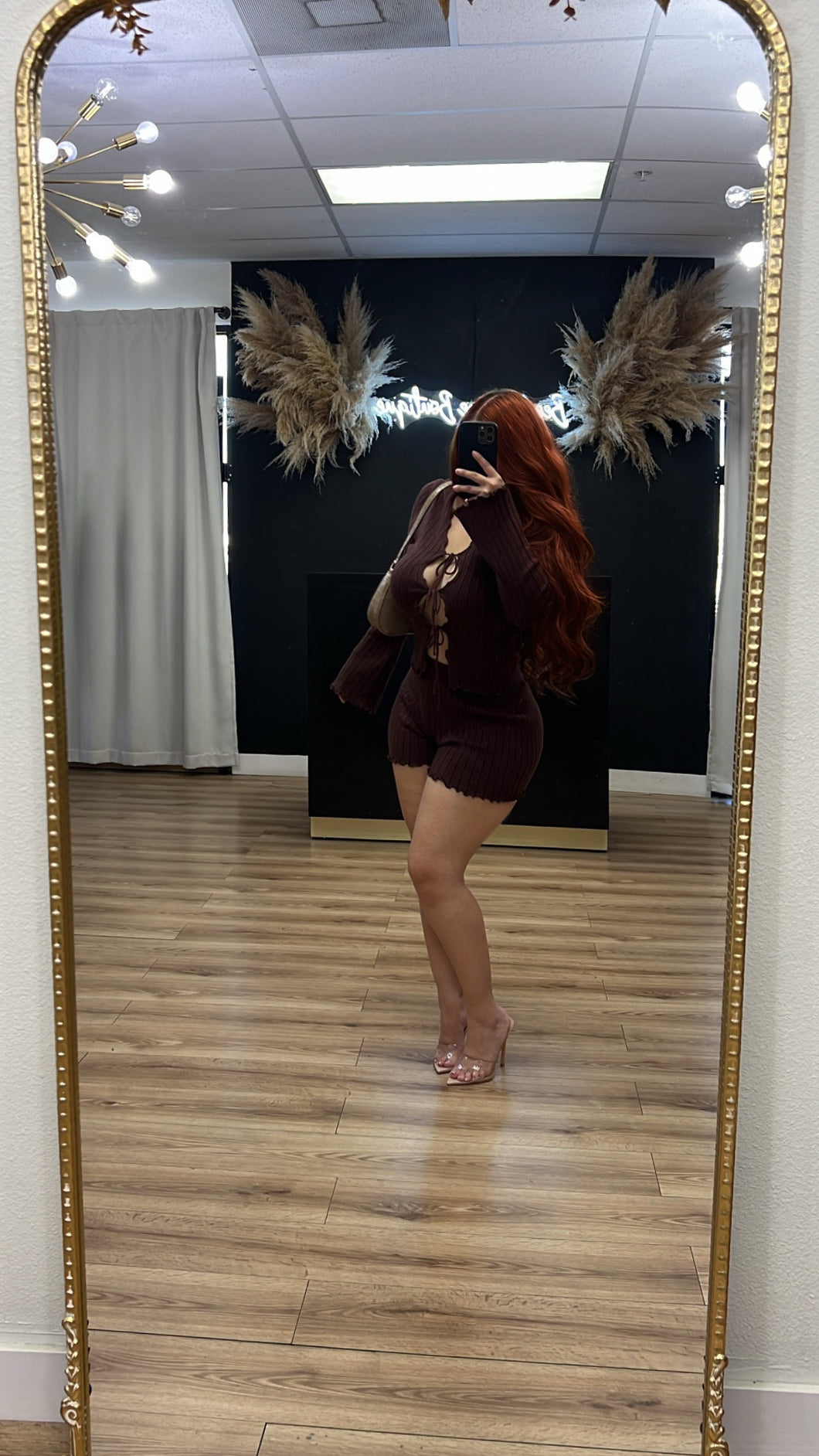 Fall season cozy 2pc set - Brown