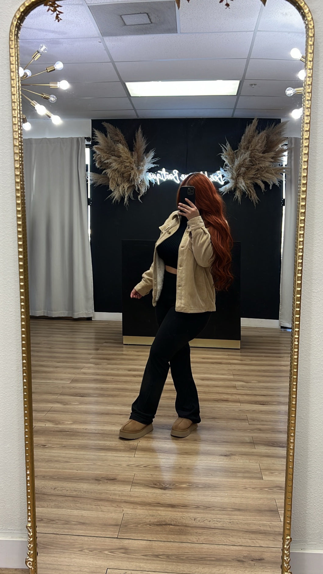 Fall corduroy Shacket - Taupe