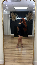 Load image into Gallery viewer, Kimberly one sleeve ruched mini dress - Black
