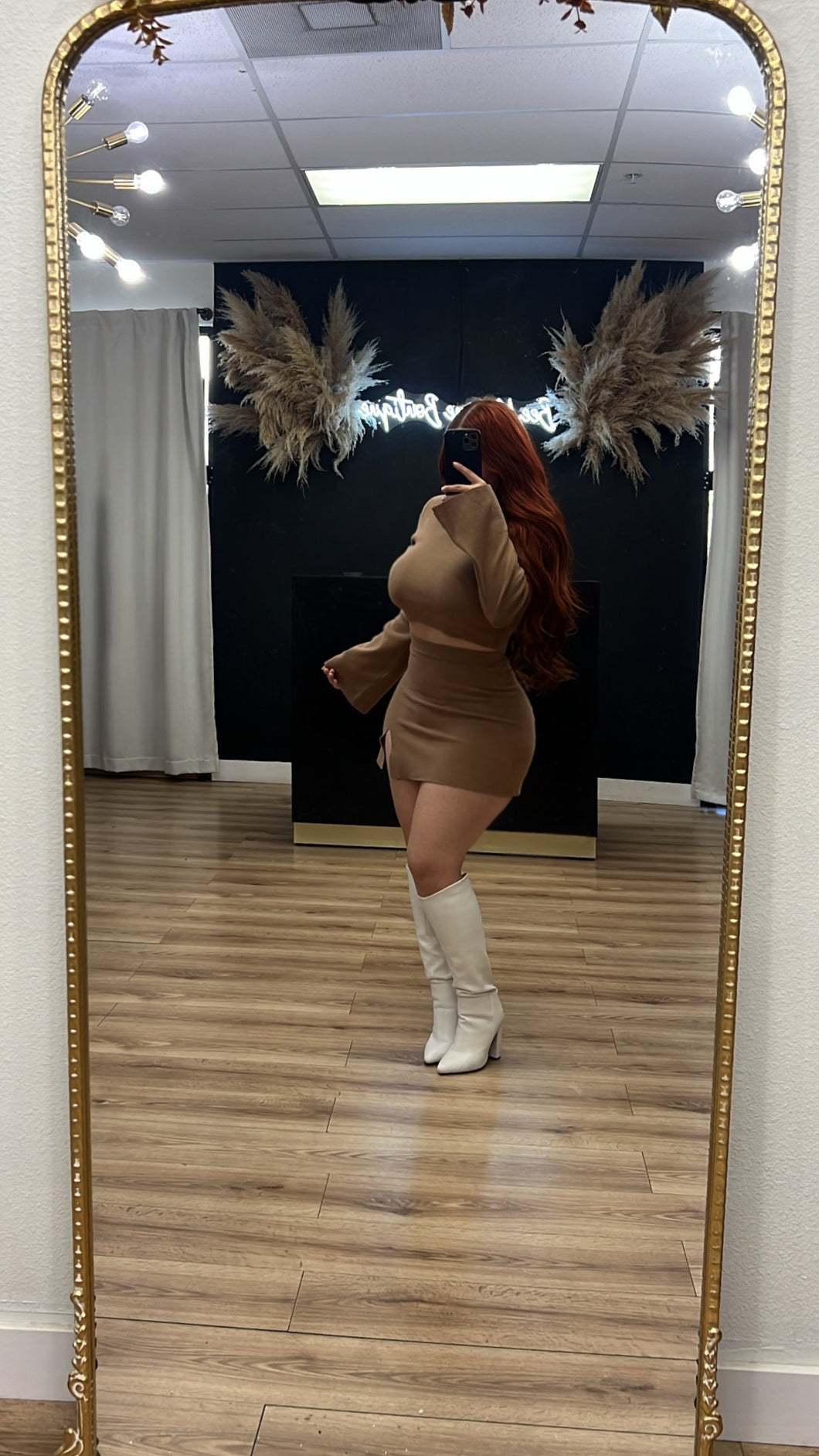 Dalia 2pc skirt set - Brown