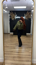 Load image into Gallery viewer, Heather cropped canvas jacket - green

