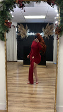 Load image into Gallery viewer, Holiday luxe dress - Dark red
