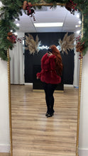 Load image into Gallery viewer, Oh Santa fur coat - Red
