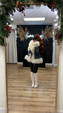 Load image into Gallery viewer, Talk to me denim fur coat - Blue
