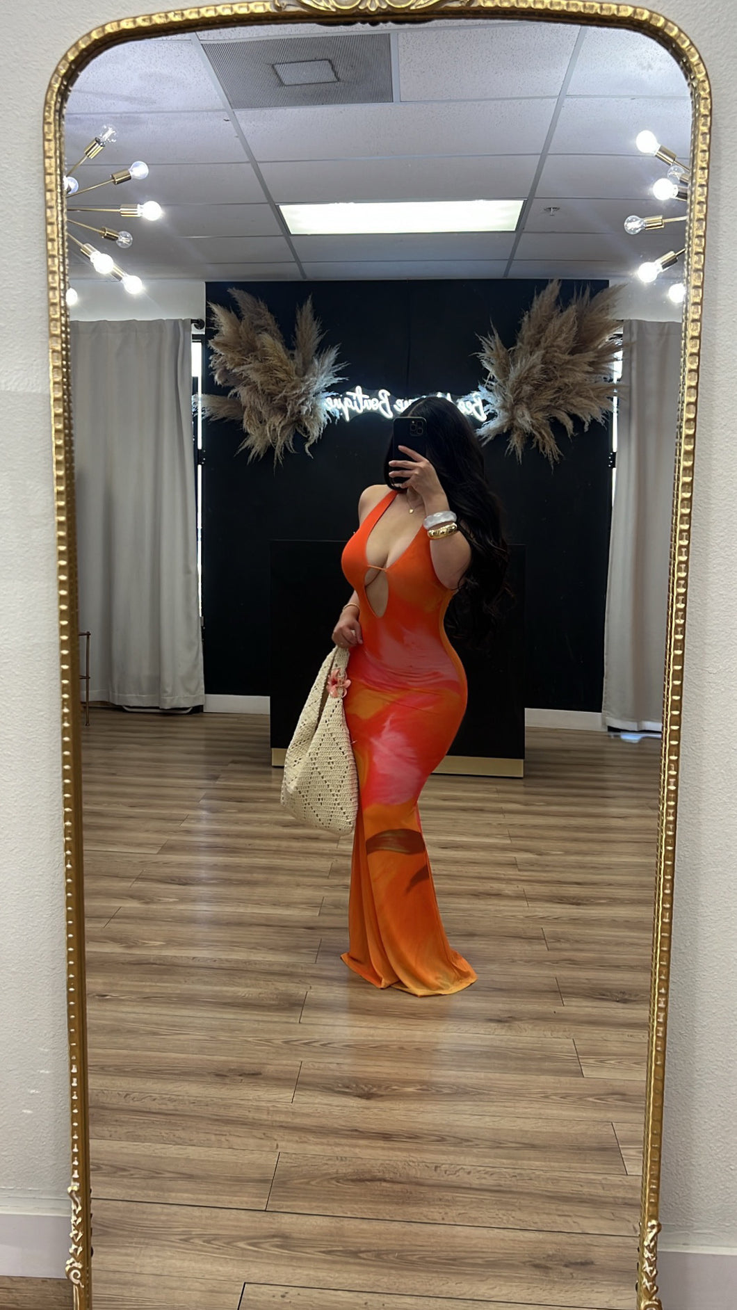 De vacaciones dress - Orange/red