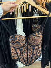 Load image into Gallery viewer, Josie leopard corset -Black
