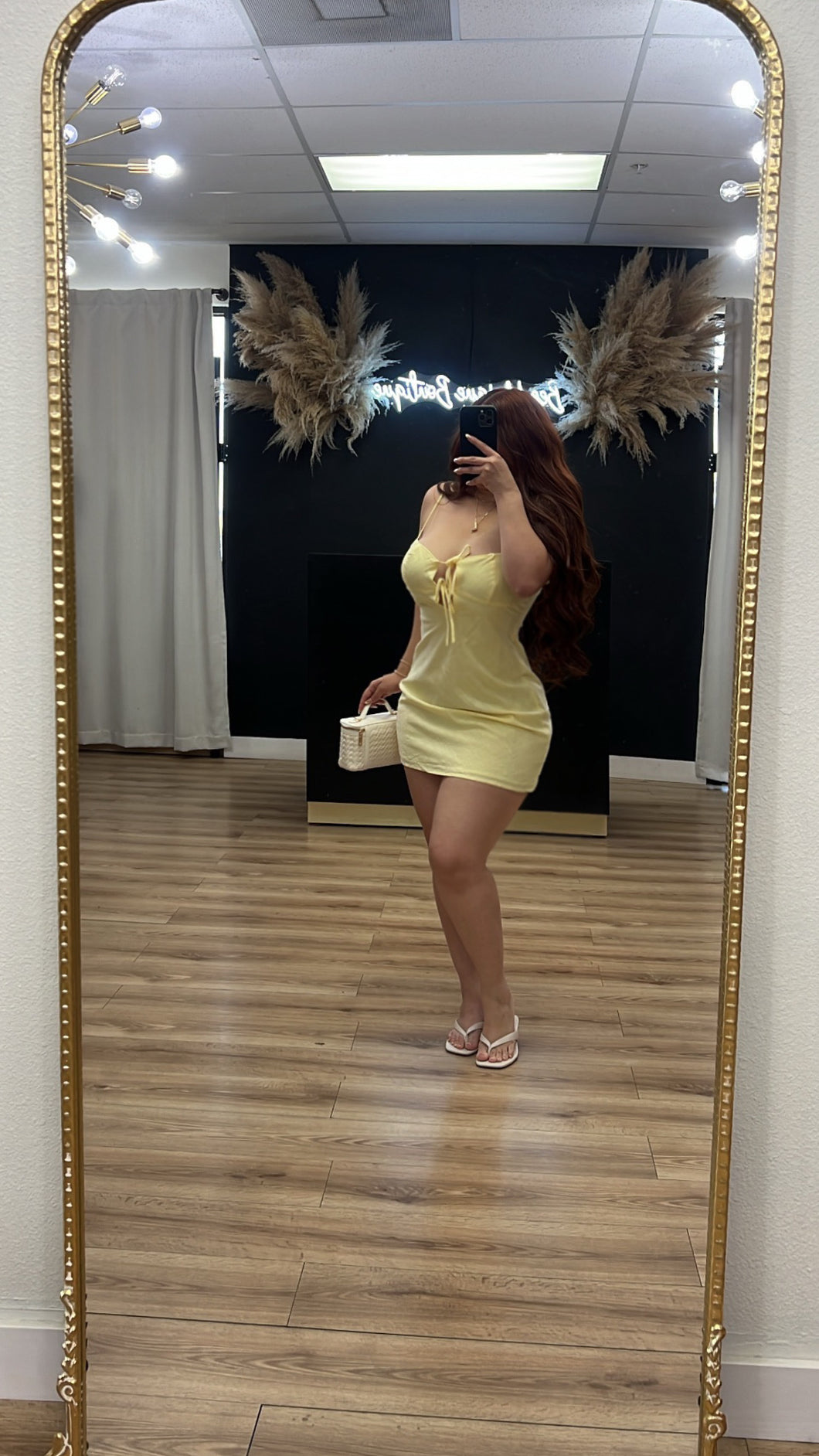 Brunch date dress - Yellow