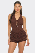 Load image into Gallery viewer, Hot girl lace romper - Brown
