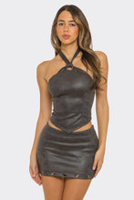 Load image into Gallery viewer, City nights 2pc skirt set- Charcoal
