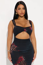 Load image into Gallery viewer, Diana animal print dress - Black

