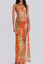 Load image into Gallery viewer, Pool party 3pc skirt set - Orange
