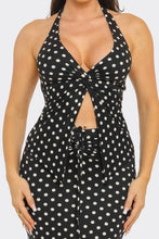 Load image into Gallery viewer, Pretty in polka skirt set - Black
