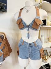 Load image into Gallery viewer, Festival fever denim set - Blue
