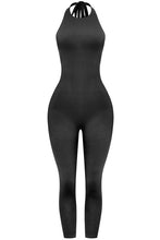 Load image into Gallery viewer, Kenia low back halter jumpsuit - Black

