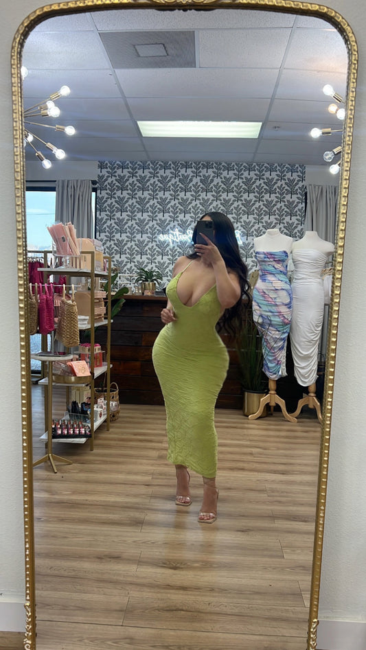 Sabrina midi dress - Lime