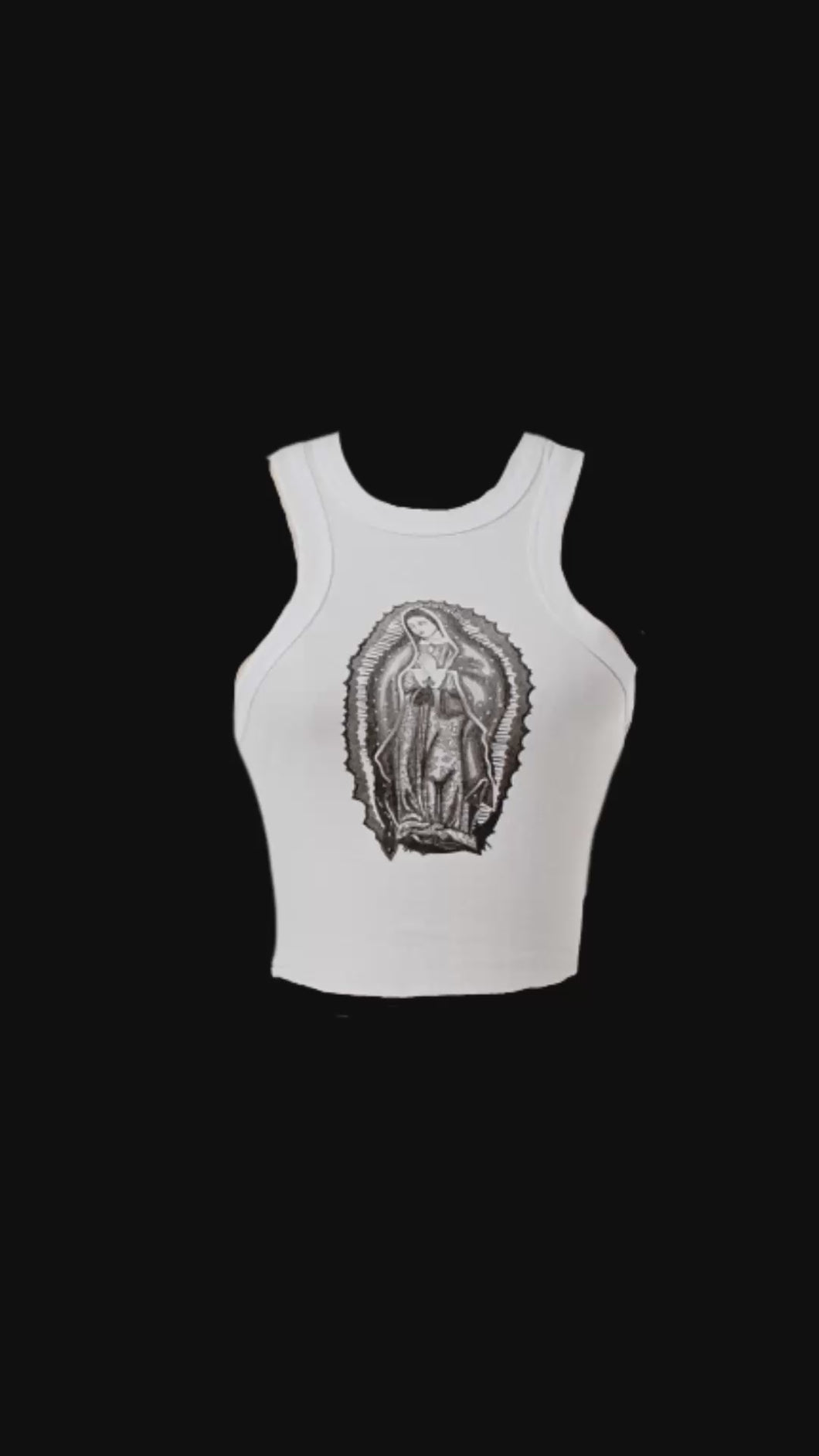 Virgencita ribbed tank top