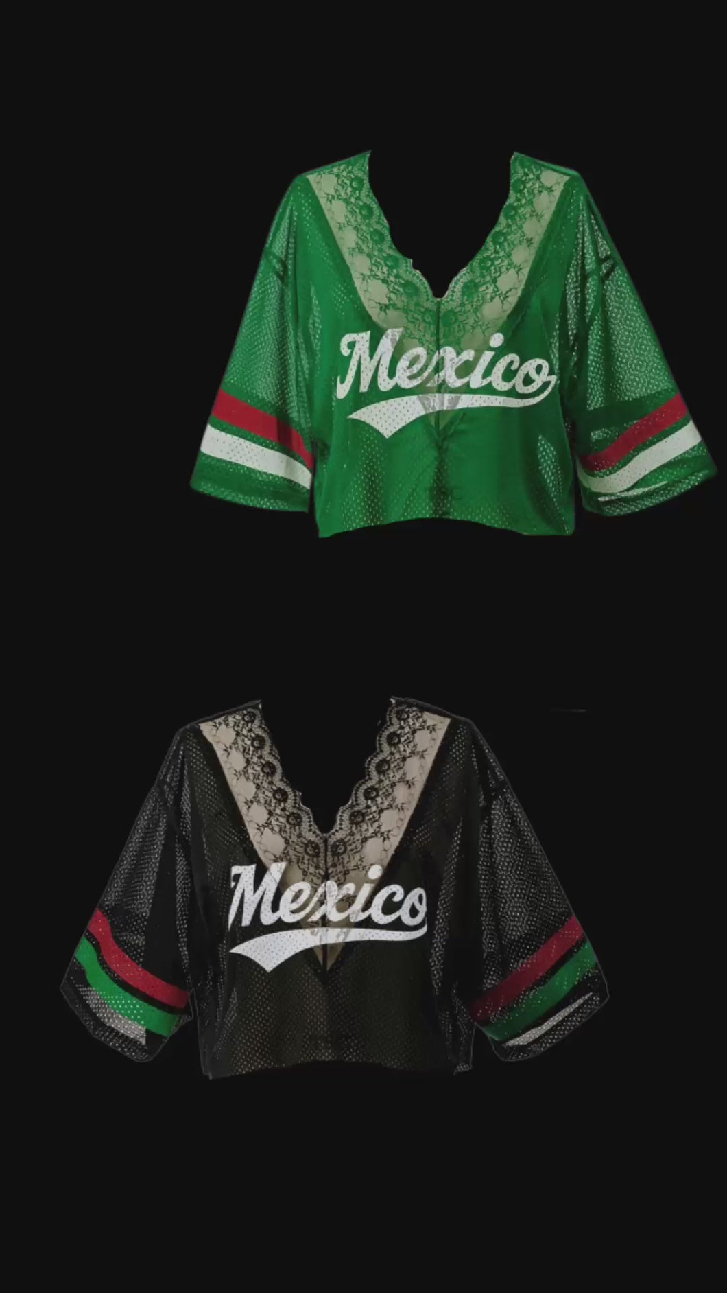 Mexico lace cropped Jersey