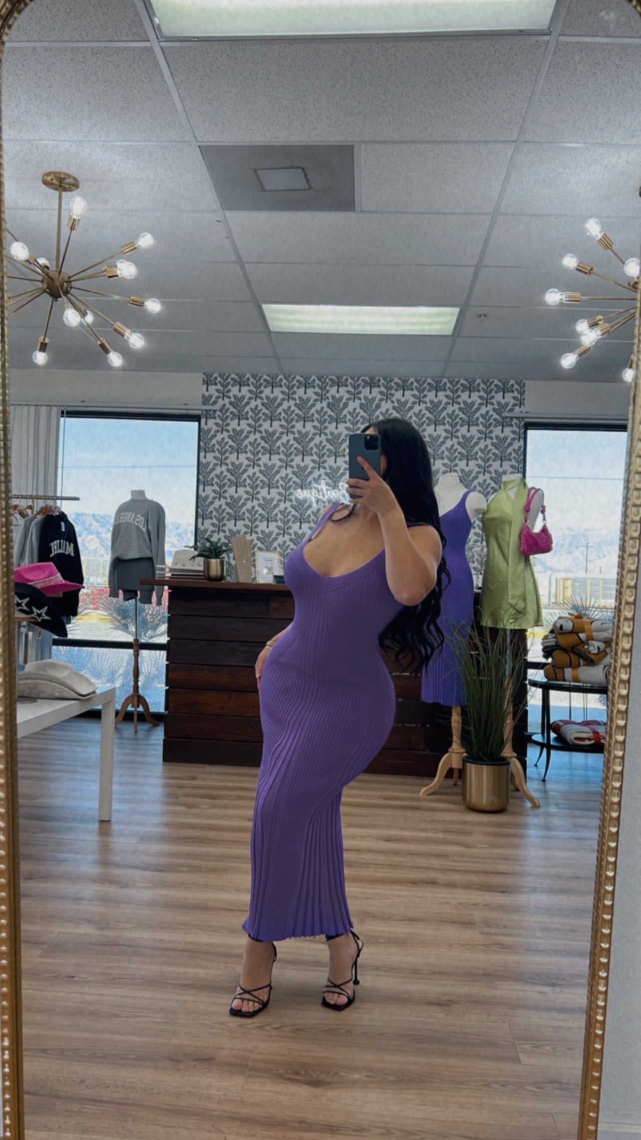 Selena midi dress - Purple